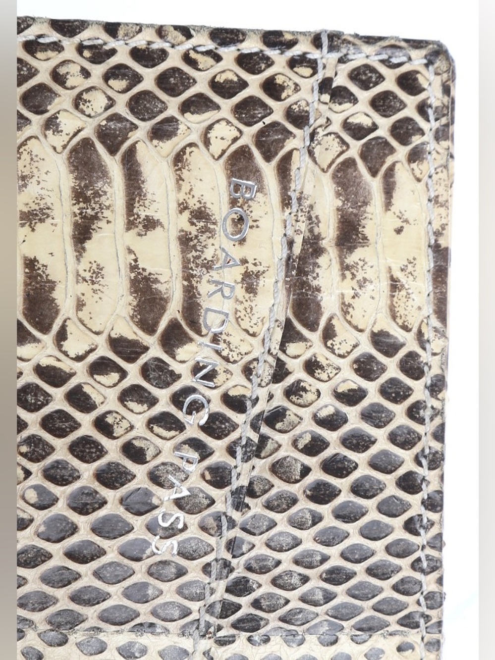 Dolce & Gabbana Beige Snake-Embossed Clutch with D&G Logo - Picture 3 of 8